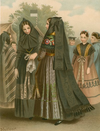 Costume allemand, Provinz Sachsen, Dannstedt - Albert Kretschmer